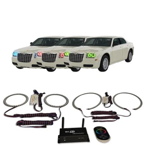 RGB Multi Color WIFI Headlight Halo kit for Chrysler 300 05-10 - Foto 1 di 11