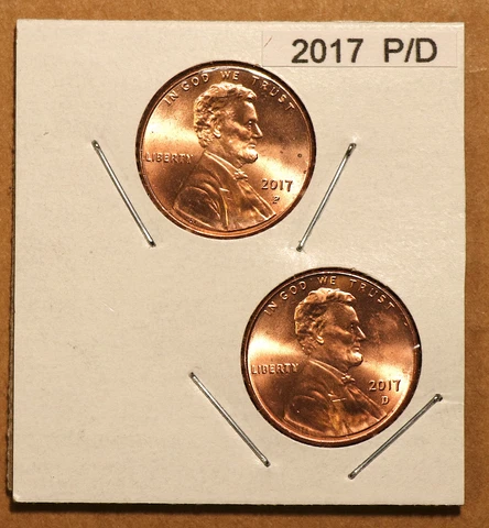 2017 P 2017 D Lincoln Shield cents  BU Cover