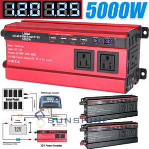 5000W De Convertidor Para Carro DC 12V A 110V AC Con USB Auto Inversor Corriente - Picture 1 of 75
