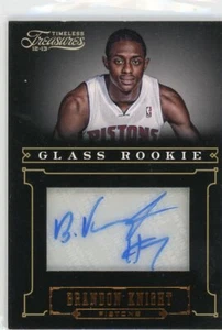 AUTÓGRAFO DE NOVATO BRANDON KNIGHT 2012/13 PANINI ATEMPORAL TESASURES VIDRIO - Imagen 1 de 2