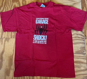 2001 ESTRUS GARAGE SHOCK T-Shirt Size L Red , White & Black Spider Design RARE! - Picture 1 of 3