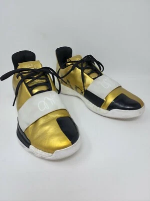 Adidas Mens 8 MeHarden Vol. 3 Imma Star 2019 G54026 Gold Metallic Sneakers Shoes - Image 1 of 4