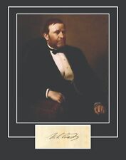 Ulysses S. Grant Large 11" x 14" Matted Frame Ready  Re-Print Signature