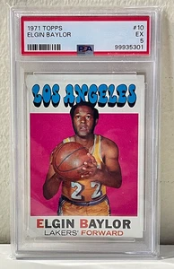 1971 Topps Elgin Baylor #10 PSA 5 EX-(bin4720M) - Picture 1 of 2