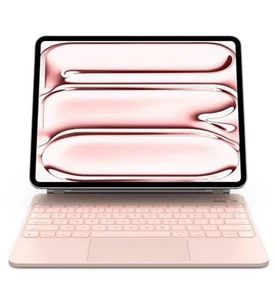 Magnetic Keyboard Case for Ipad Pro 13" 2024 (A2925,A2926,A3007) Backlit, Pink - Picture 1 of 18