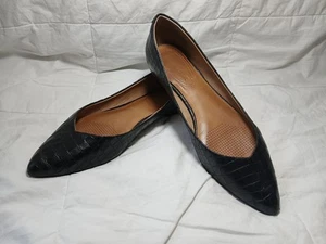 CORSO COMO Jullia Leather Ballet Flats Pointy Pointed Toe Slip On Black Size 9M - Picture 1 of 11
