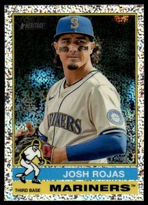 2025 Topps Heritage Chrome Silver Sparkle Josh Rojas Seattle Mariners #12 - Bild 1 von 2