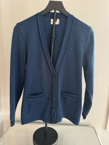 Cardigan boutonné bleu Fourmy by Cintas XS acrylique doux tricot pull école coréenne - Photo 1/8