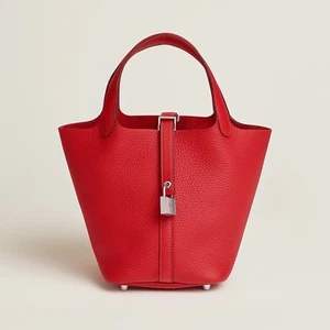 Hermes Picotin 18 Rouge Radieux Brand New With Tags And Receipt 2025 New Colour - Picture 1 of 12