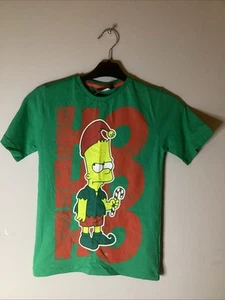The Simpson Bart Christmas T Shirt Age 8-9 Vintage 2013 - Picture 1 of 6