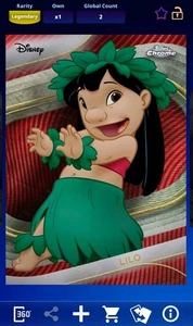 [DIGITAL] Topps Disney Collect Lilo Chrome Red Wave LE Legendary - Picture 1 of 2