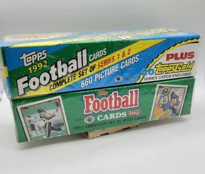 1991 & 1992 Topps Football - Factory Sealed 1320 Cards  - Two Complete Sets - Picture 1 of 8