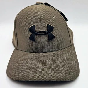Under Armour Blitzing 3.0 Hat M/L Olive Green w/ Black Logo Fitted Cap NWT - Picture 1 of 4
