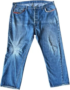 VTGE Levi’s 501 REDLINE SINGLE STITCHED SELVEDGE 70s 42x 28 - Picture 1 of 24