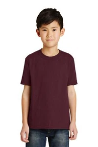 Port & Company PC55Y Youth Cotton/Polyester Core Blend Tee Top Comfort T-Shirt - Picture 1 of 27