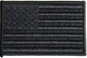 USA AMERICAN FLAG TACTICAL US MORALE MILITARY Covert BLACK OPS IRON-ON PATCH - Picture 1 of 5