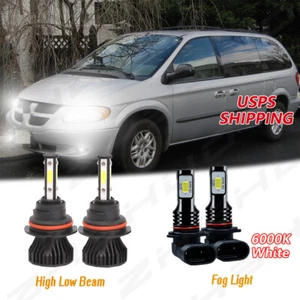 4-Side Combo faros LED + luces antiniebla para for 2001-2007 Dodge Grand Caravan - Picture 1 of 12