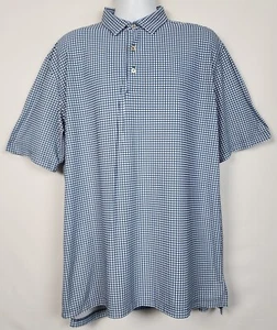 Peter Millar Summer Comfort Polo Shirt Mens XL Performance Blue Stretch Golf - Picture 1 of 11