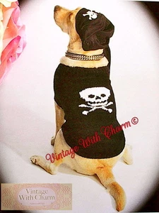 Pirate Dog Coat Jumper Knitting Pattern "Salty Sea Dog" 4 Sizes JUST £1.99!! - Picture 1 of 1