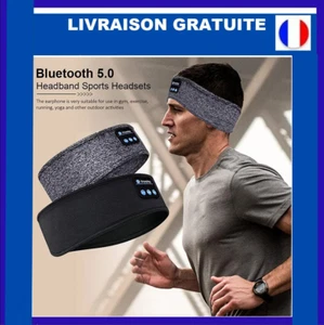 Casque Bluetooth 5.0, Masque de Sommeil Sportif avec Écouteurs Intégrés - Imagen 1 de 12