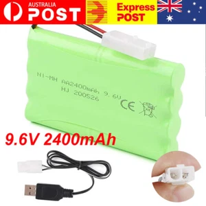 9.6V 2400mAh Ni-MH Rechargeable Battery Pack for RC Truck Cars With USB Charger - Picture 1 of 12