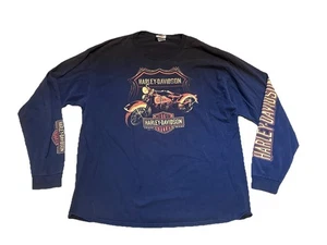 Camisa Harley Davidson Manga Larga Azul Marino XL - Imagen 1 de 5