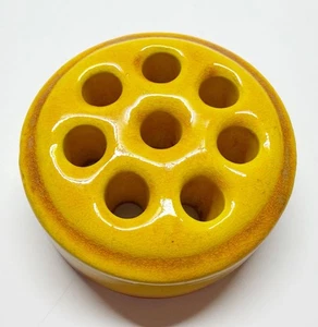 Vintage Japan 8 Loch Blumenfrosch gelb 2,5 Zoll - Bild 1 von 5