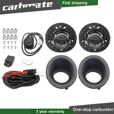 For 2015-2022 Dodge Challenger Lamps+Wiring+Switch Kit Clear Lens PAIR Fog Light - Image 1 of 4