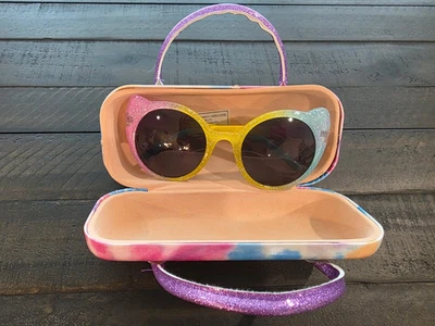 Gafas de sol para niñas con soporte para gafas de sol azul rosa púrpura Foto 1 de 4