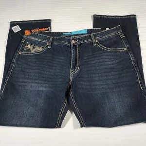 New Rock & Roll Denim Herren Revolver Dark Slim Straight Boot Stretch Jeans 40x32 - Bild 1 von 13