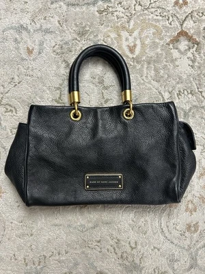 Marc Jacobs Black Pebble Leather Too Hot To Handle Purse Satchel Bag EXCELLENT - Image 1 of 4