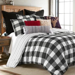 LEVTEX HOME Camden Black Cotton King/Cal King Duvet Cover Set - Picture 1 of 3