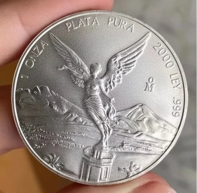 1 ONCIA OZ 2000 MESSICO LIBERTAD ARGENTO SILVER PURO 999 FIOR DI CONIO UNC - Immagine 1 di 4