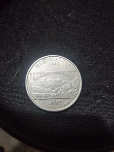 RARE 1863 P Quarter Dollar West Virginia, New River Gorge - Picture 1 of 2