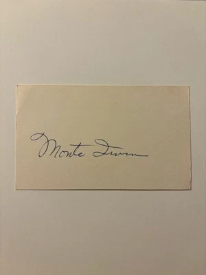 MONTE IRVIN HOF MT SIGNED AUTOGRAPHED 3X5 Index Card NY GIANTS VG   (d. 2016) - Image 1 of 4