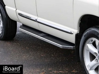 Pasos laterales pulidos APS Premium 6" aptos para Dodge Ram 1500 2500 3500 02-08 cabina y media Foto 1 de 4