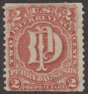 EDSROOM-19618 US Match & Medicine RS79b Used Silk Paper Perry Davis & Son CV$100 - Picture 1 of 1