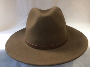 Christys' Safari sable trilby hat in wool felt. Sable Brown 7.5cm. brim - Picture 1 of 10