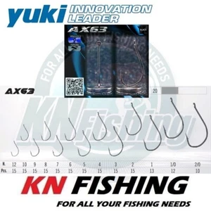 YUKI AX63 Ganchos de Pesca Japoneses Anillados Alta Calidad Carbono Material Tamaño 12-2/0 - Imagen 1 de 6