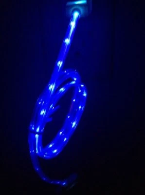 LED Light-up Micro USB Charger Data Sync Cable for Samsung Galaxy S8+ S9 Note 9 - Image 1 of 4