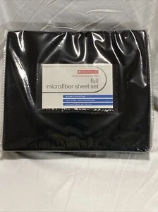 Microfiber Sheet Set Full Black H.H. Sheet Set. Everyday Living Brand New NICE - Picture 1 of 4