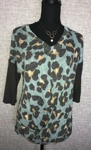 Blumin Women's blouse top V neck Sz M knot front - Picture 1 of 4