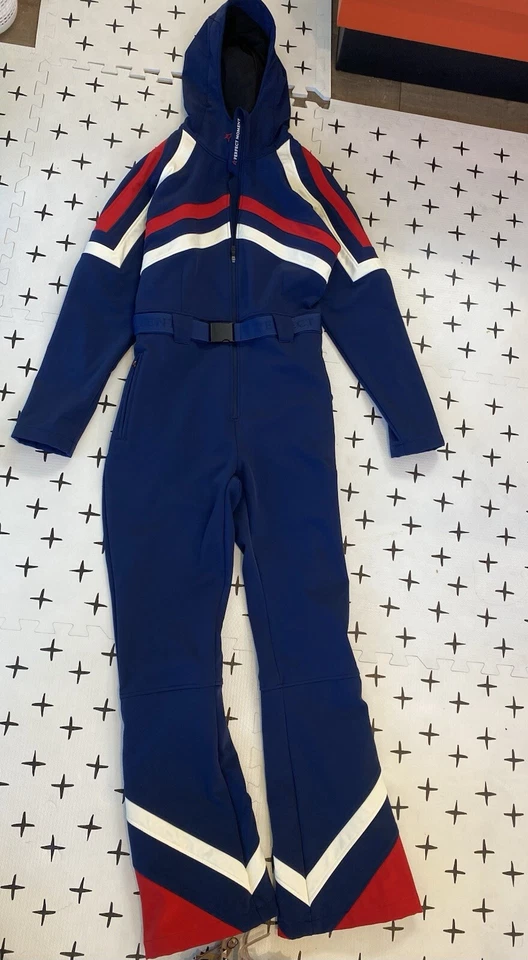 Traje de esquí Perfect Moment rojo azul blanco mono de una pieza a prueba de agua talla XL Foto 1 de 3