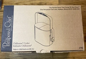 NEW PAMPERED CHEF CHILLZANNE COOLER # 2782 RETIRED ICE BUCKET FREEZABLE + TONGS - Picture 1 of 6