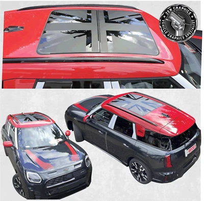 Adesivi tetto panoramici per Mini U25 Countryman Cooper S JCW Union Jack adesivi - Immagine 1 di 4
