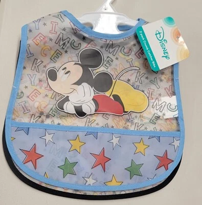 Baberos para atrapar migas Disney Mickey paquete 2 Foto 1 de 4