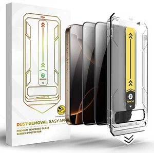 Auto Alignment Dust removal Box 0.33mm HD Privacy screen protector iPhone 16PLUS - Picture 1 of 6