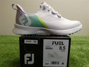 FootJoy Fuel Womens Ladies Golf Shoes Size 8.5 M White/Green #90684 NEW - Picture 1 of 6