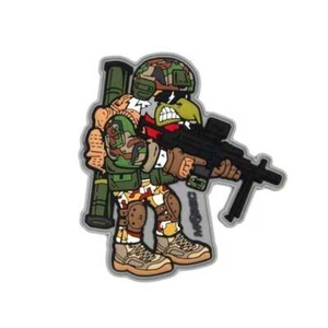 Patch Rooster Infantry 3D PVC Patch IN Relief On Scratch Minimi AT4 Famas HK416 - Picture 1 of 1