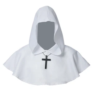 New Medieval Hooded Wicca Pagan Cowl Hood Monk Halloween Fancy Costume - Picture 1 of 13